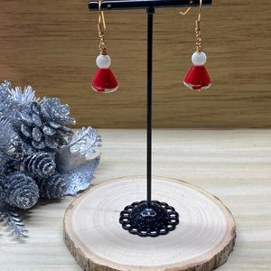 Santa Hat Holiday Earrings - clearance